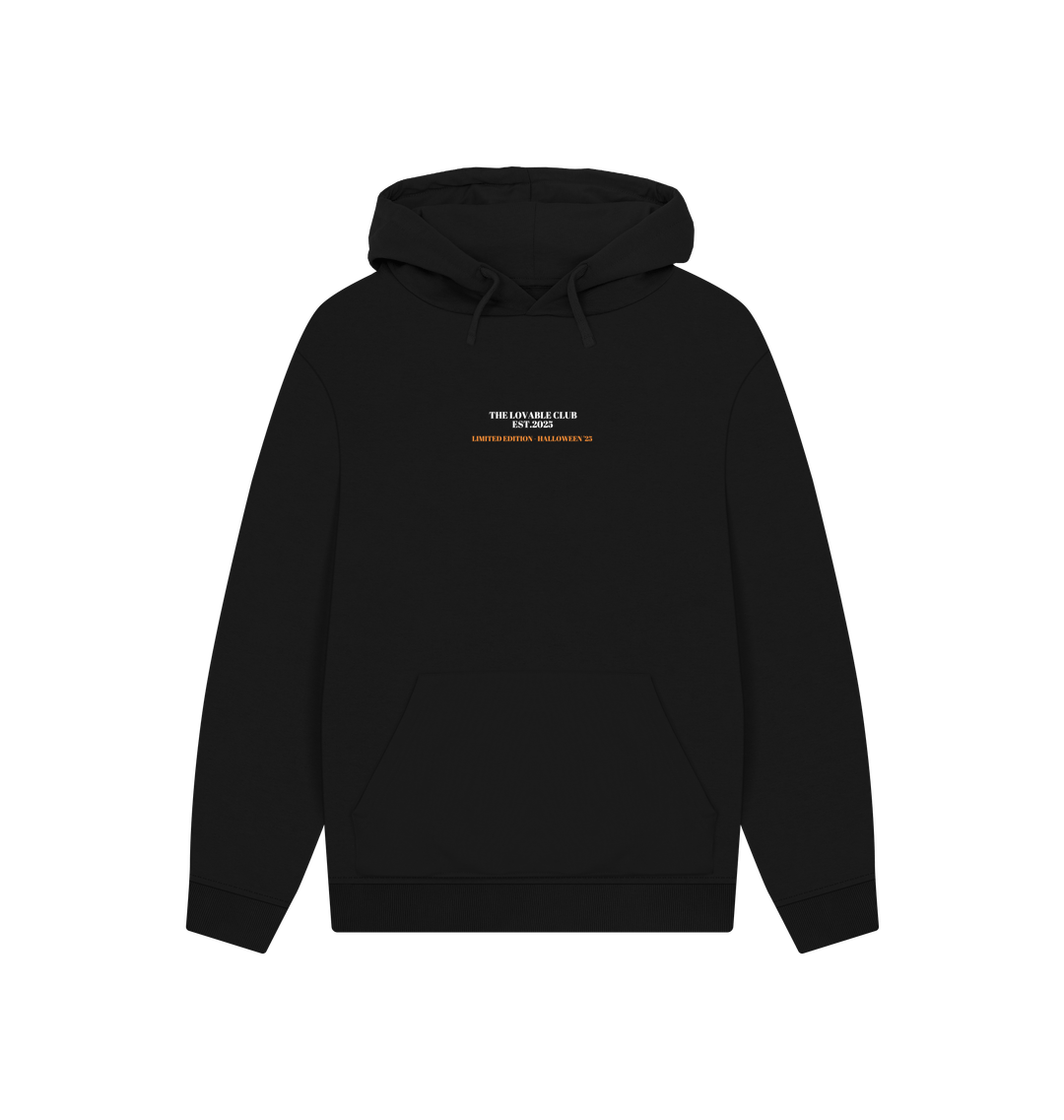Black Printed Hoody Front