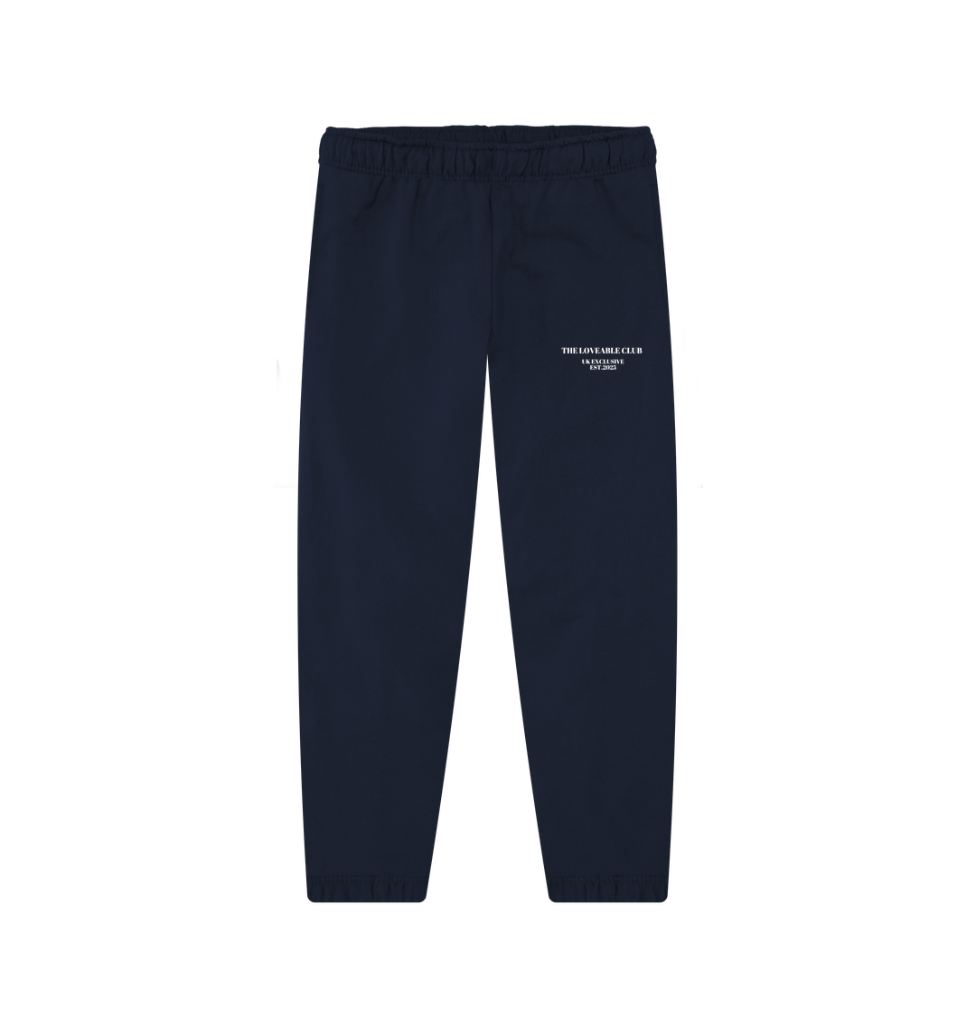 Navy Printed Womens Joggers