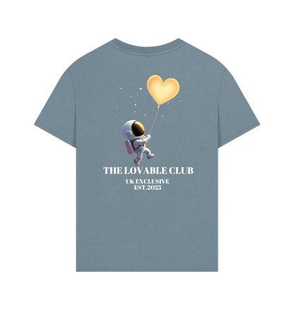 Stone Blue Printed T-shirt Back