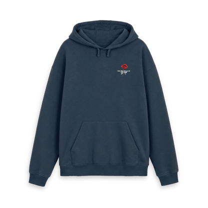 Navy Printed Hoody Front