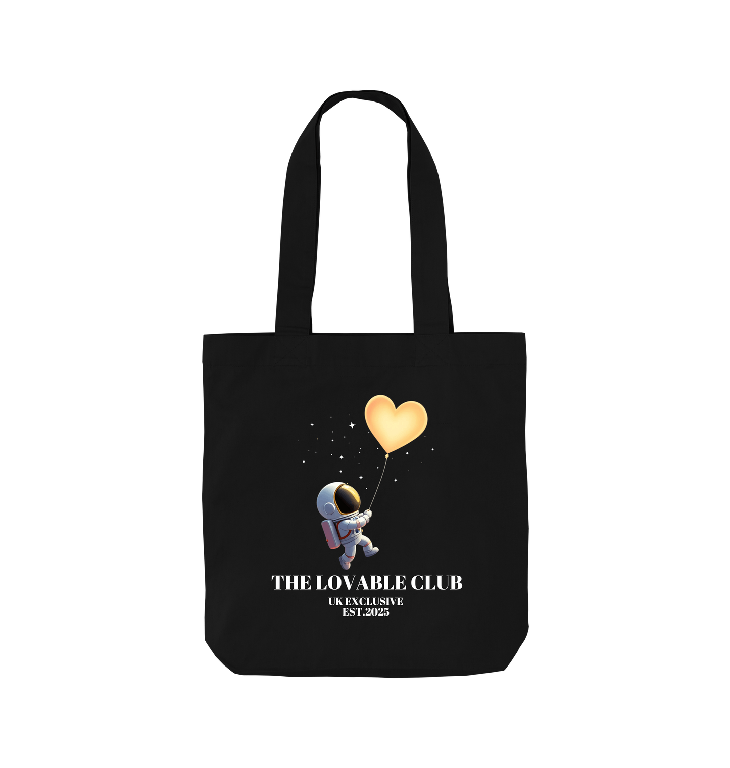 Black Printed Bag Front