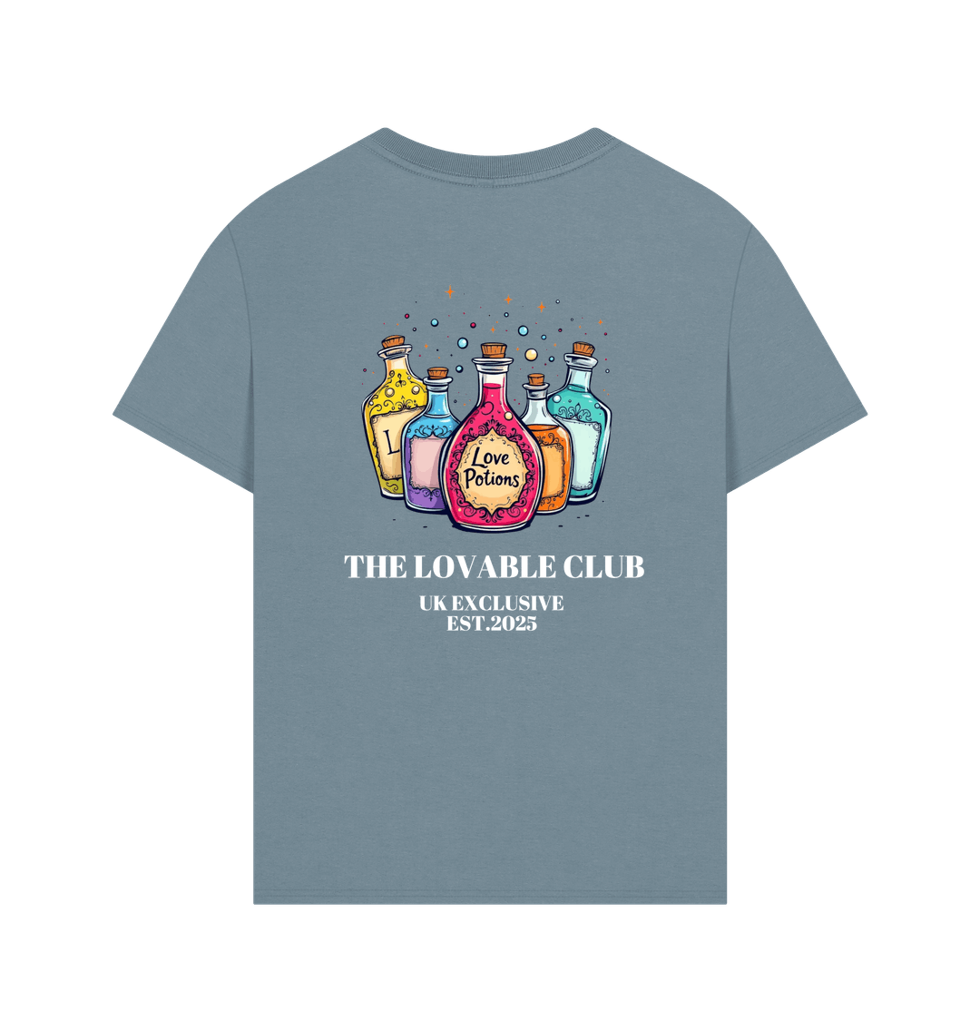 Stone Blue Printed T-shirt