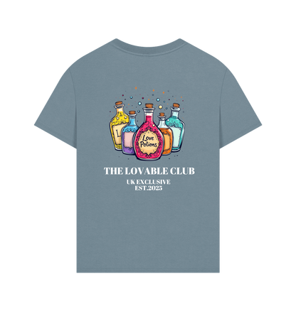 Stone Blue Printed T-shirt