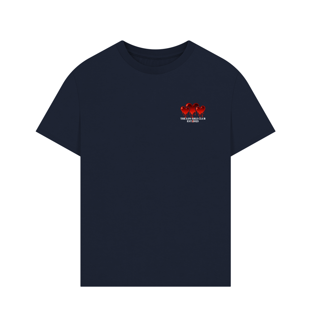 Navy Printed T-shirt Front