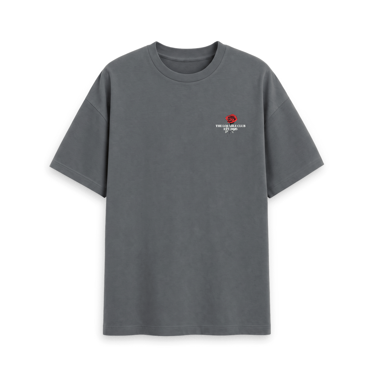 Slate Grey Printed T-shirt Front
