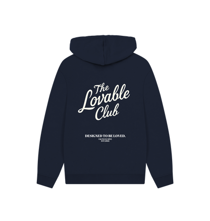 Navy Printed Hoody