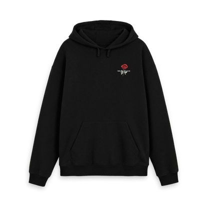 Black Printed Hoody Front