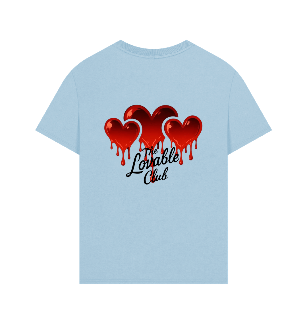 Milky Blue Printed T-shirt Back