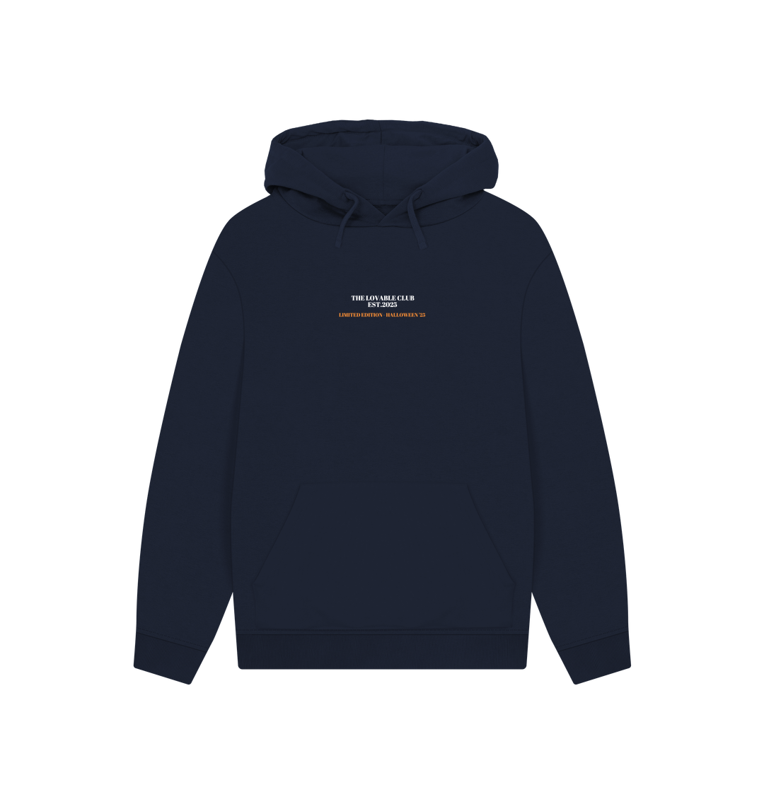 Navy Printed Hoody Front