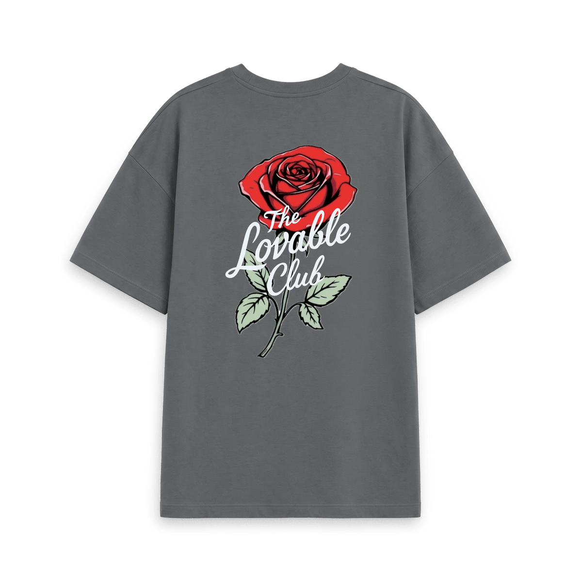 Slate Grey Printed T-shirt Back