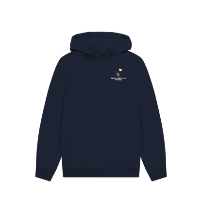 Navy Printed Hoody Front
