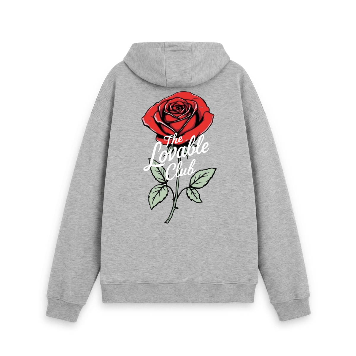 Athletic Grey Printed Hoody Back