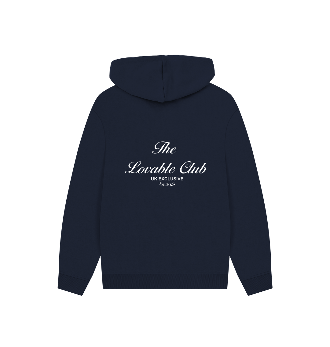 Navy Printed Hoody