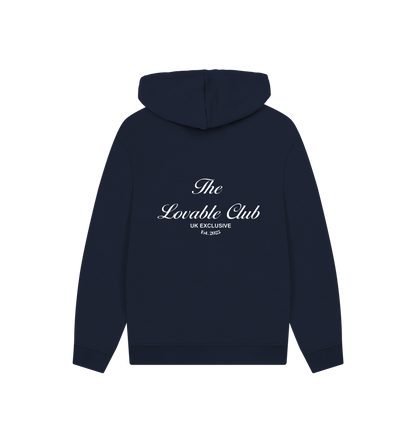 Navy Printed Hoody