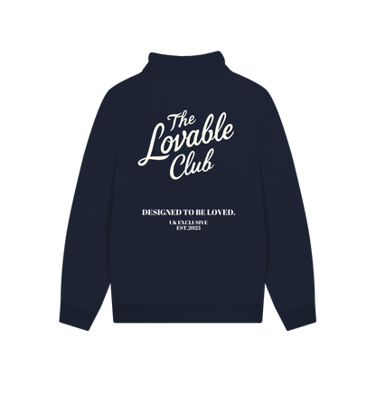 Navy Printed Sweater